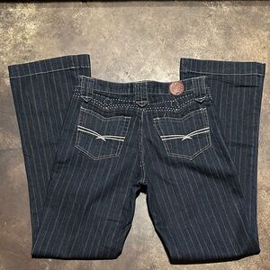 Double D Ranch Dark Blue Pinstripe Jeans